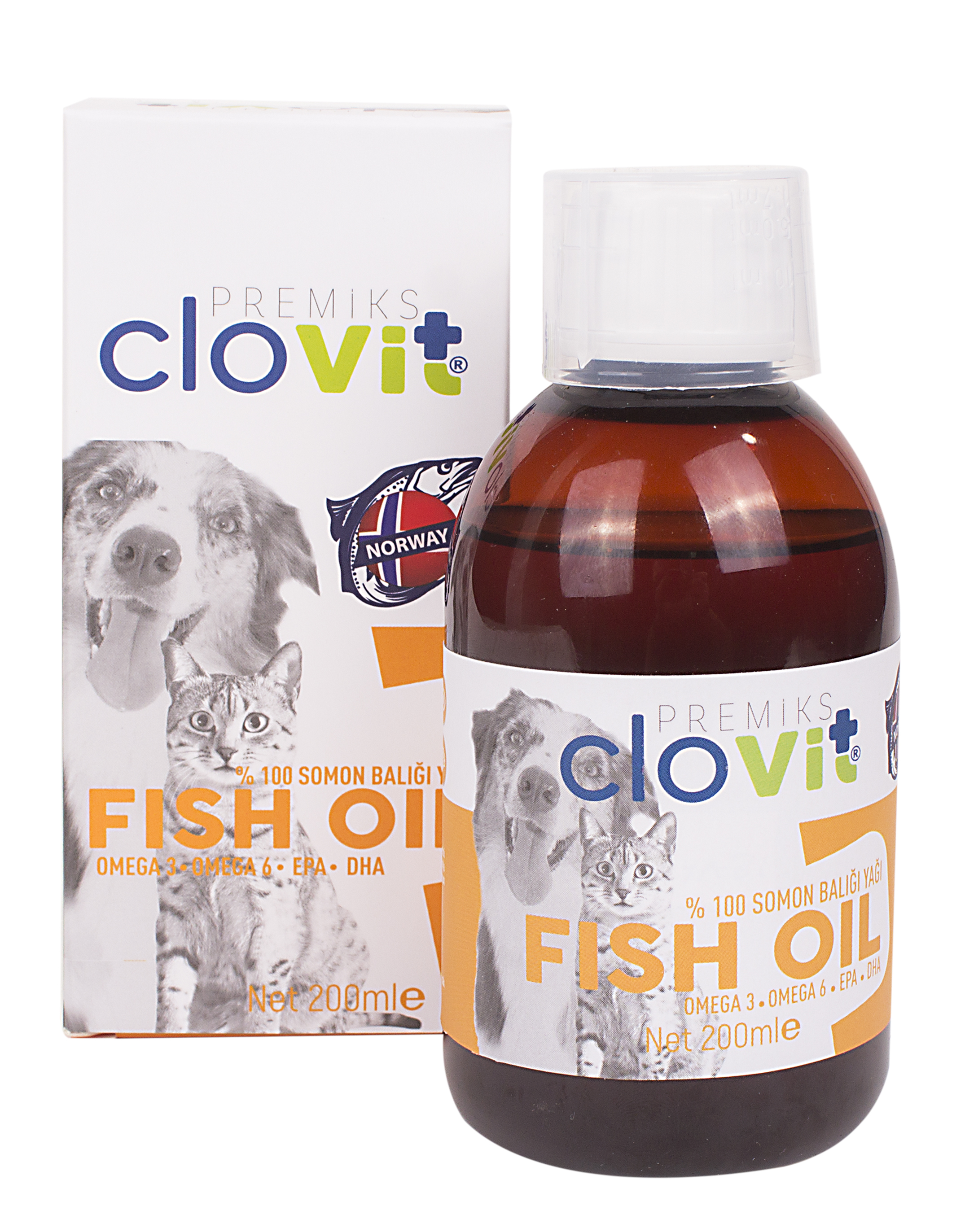 Clovit Somon Balık Yağı 200 ml. Omega 3 + Omega 6 + EPA